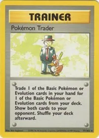 A picture of the Pokemon Trader Pokemon card from Base Set